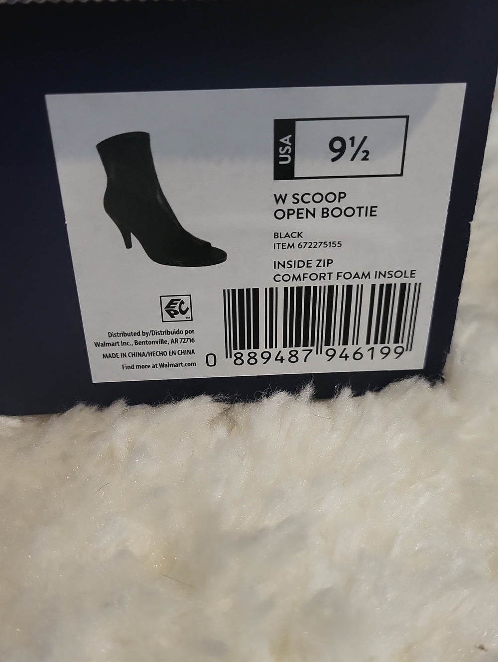 Black Peep-Toe Ankle Booties - Picture 10 of 11